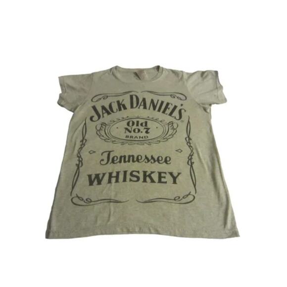 Jack Daniel’s Tennessee Whiskey Graphic Tee Gray Vintage Style T-Shirt Size S - Picture 2 of 7
